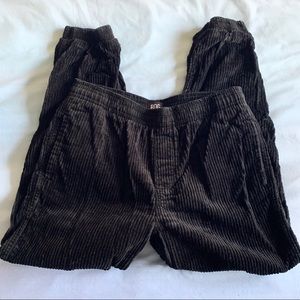 BDG Jacques Corduroy Jogger Pants Black Pull On